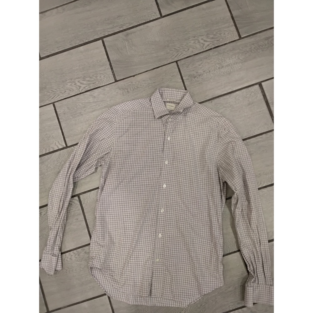 Culturata Mens‎ Tailored Fit Tattersall Check Button Down Shirt Made in Italy M